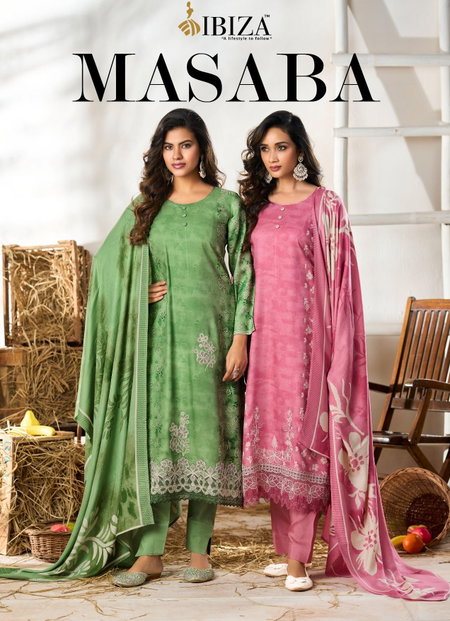 Masaba By Ibiza Viscose Pashmina Dress Materials Wholesale Price In Surat